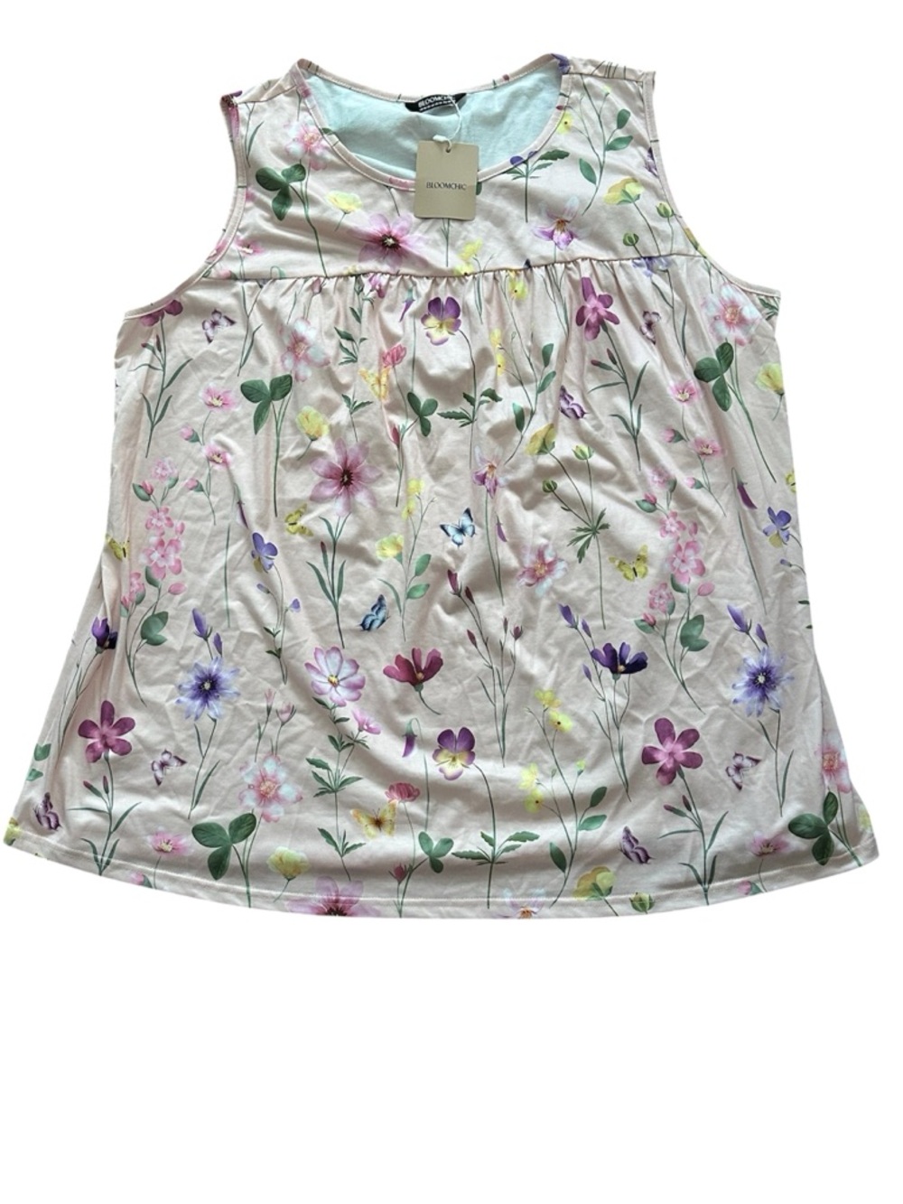 Bloomchic Pink Floral Print Sleeveless Top Size 18/20